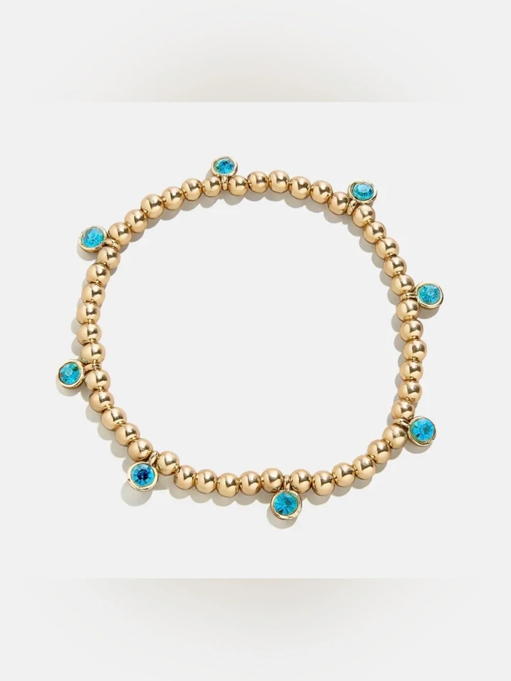 Bauble Bar Gold-aquamarine (March) birthstone bracelet
